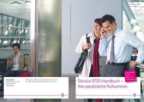 Service 0700 Handbuch – Ihre persönliche Rufnummer. - Telekom