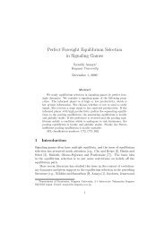 Perfect Foresight Equilibrium Selection in Signaling Games