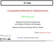 Computational Methods for Optoelectronics