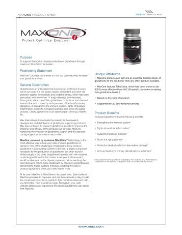 MaxOne Product Sheet - Max International Virtual Office