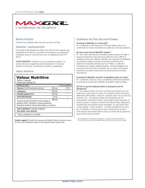 Fiche produit - Max International Virtual Office