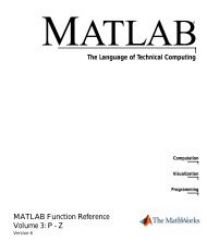 MATLAB Function Reference Volume 3 - Computer Engineering ...