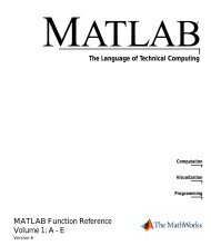 Matlab Function Reference Guide I (pdf) - Computer Engineering ...