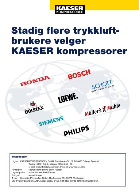 Trykkluftteknikk - KAESER Kompressorer