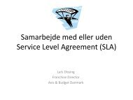 Samarbejde med eller uden Service Level Agreement (SLA) - DBTA