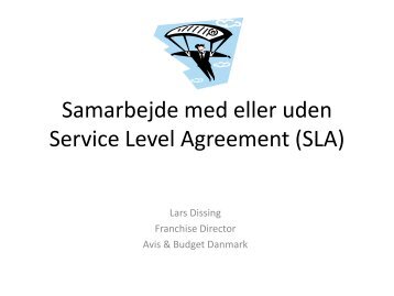 Samarbejde med eller uden Service Level Agreement (SLA) - DBTA