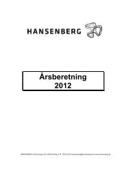 Årsberetning 2012 - Hansenberg