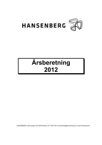 Årsberetning 2012 - Hansenberg