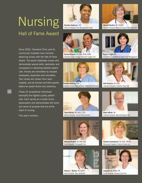 Notable Nursing - Cleveland Clinic