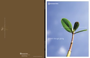 growth through giving - Cleveland Clinic