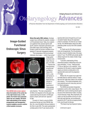 Otolaryngology Advances - Cleveland Clinic