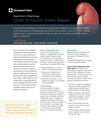 Center for Chronic Kidney Disease - Cleveland Clinic