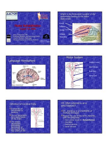 Dr. Russman: Motor Rehabilitation - Cleveland Clinic