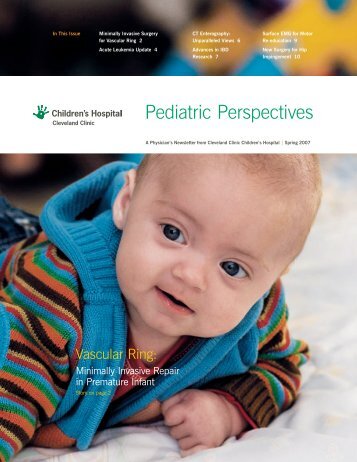 Pediatric Perspectives Spring 2007 - Cleveland Clinic