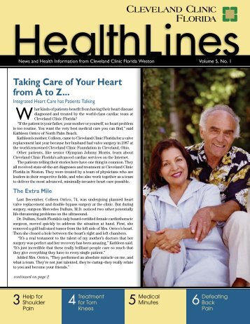 HealthLines Vol.5 No.1.indd - Cleveland Clinic