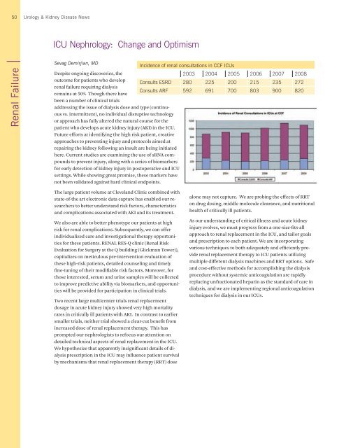 Urology & Kidney Disease News Fall 2009 - Cleveland Clinic