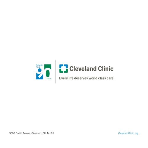 2010 Neurological Institute Outcomes - Cleveland Clinic