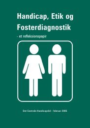 Handicap, Etik og Fosterdiagnostik - Det Centrale Handicapråd