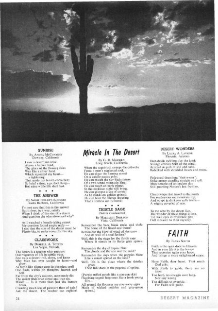 Desert Quiz - Desert Magazine of the Southwest
