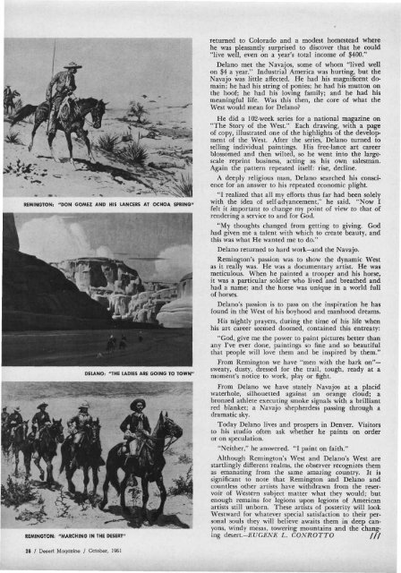 OUTDOOR SOUTHWEST - Desert Magazine of the Southwest