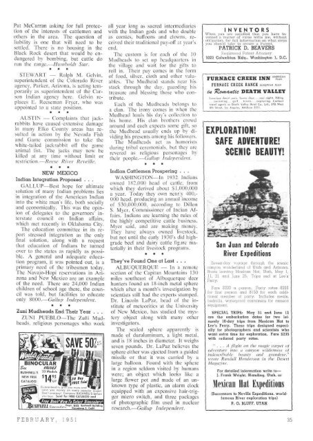 FEBRUARY, 1951 35 CENTS - Desert Magazine of the Southwest