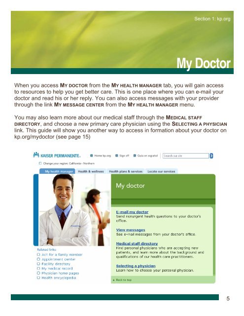 My Doctor Online The Permanente Medical Group - Kaiser ...