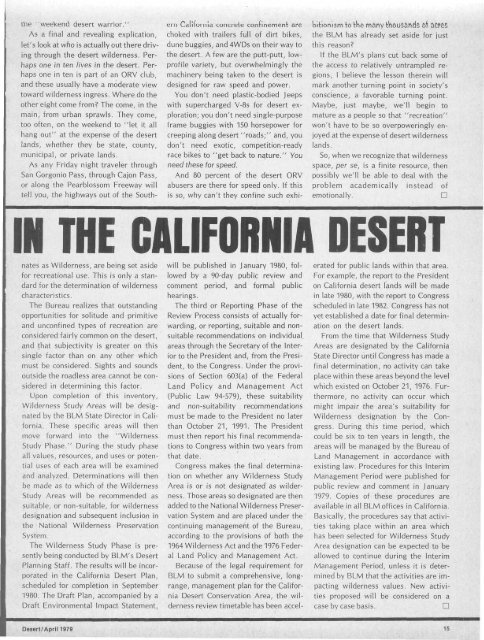 Come - Desert Magazine of the Southwest