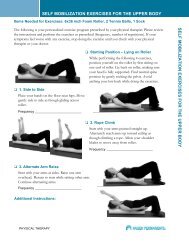 Self Mobilization Exercises for the Upper Body