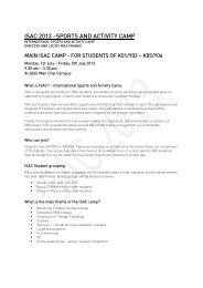 Information Sheet & Application for Main Camp