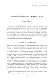 Conventions Revisited: A Reply to Critics - University of Southern ...