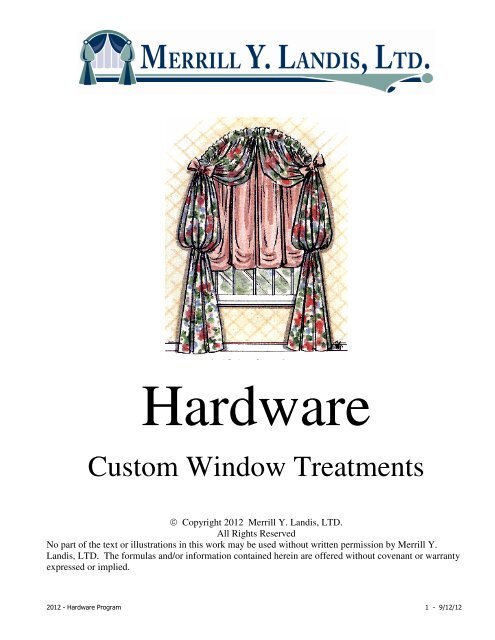 Custom Window Treatments Merrill Y Landis Ltd
