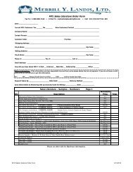 1 - Sales Literature Order Form - 2012 - Merrill Y. Landis, Ltd