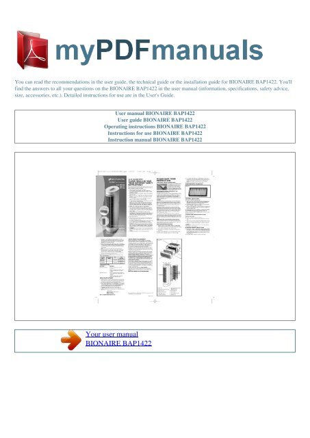 bionaire bap1422