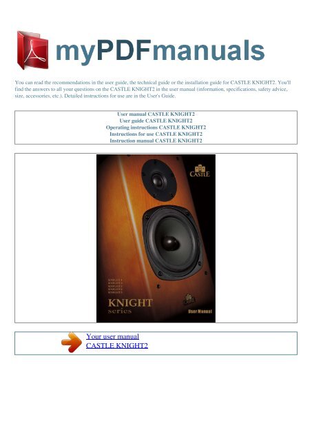 User manual CASTLE KNIGHT2 - MY PDF MANUALS