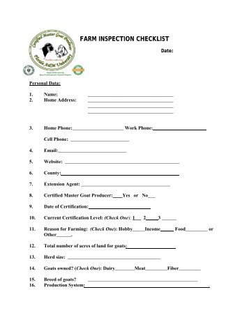 Farm Inspection Form