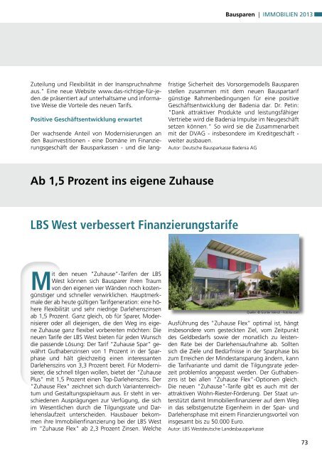 IMMOBILIEN 2013 - Das eMagazin