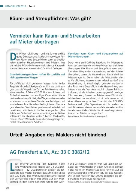 IMMOBILIEN 2013 - Das eMagazin