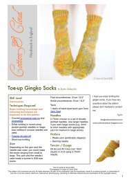 Toe Up Gingko Sock - myteacup