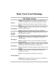 Basic Tarot Card Meanings - myteacup