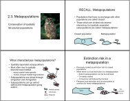 2.3. Metapopulations Extinction risk in a ... - Myweb.dal.ca