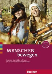 bewegen. MENSCHEN