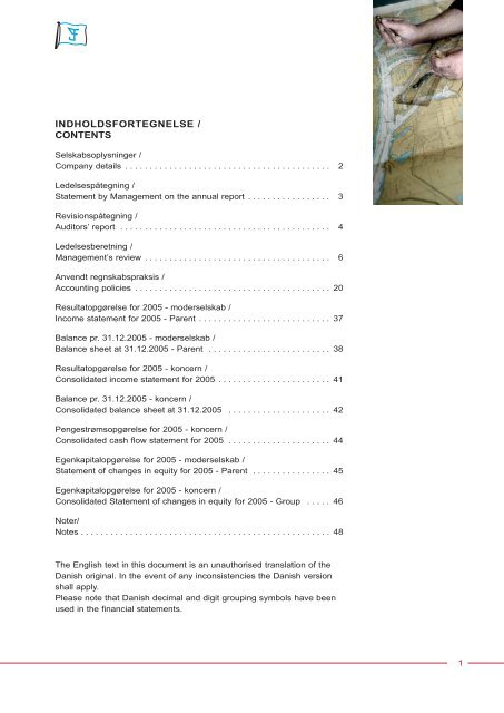 årsrapport annual report 2005 fabricius marine a/s - erria