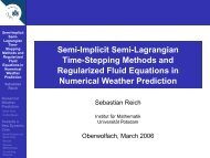 Semi-implicit semi-Lagrangian methods for numerical weather ...