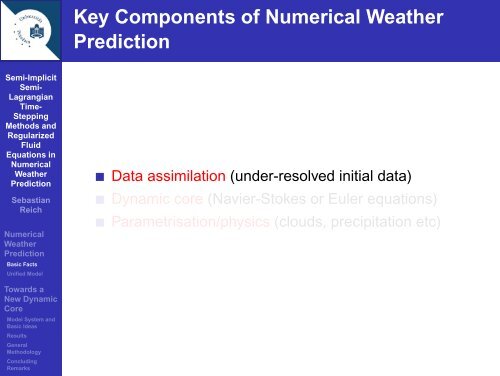 Semi-implicit semi-Lagrangian methods for numerical weather ...