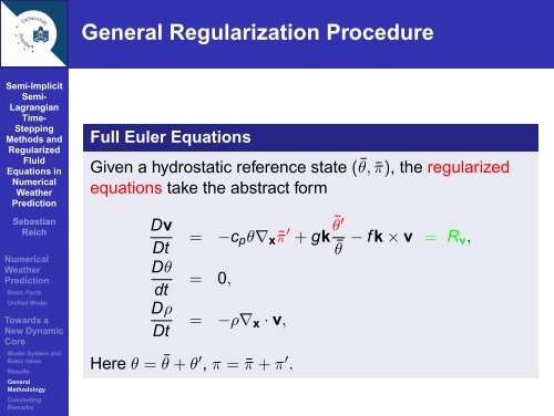 Semi-implicit semi-Lagrangian methods for numerical weather ...