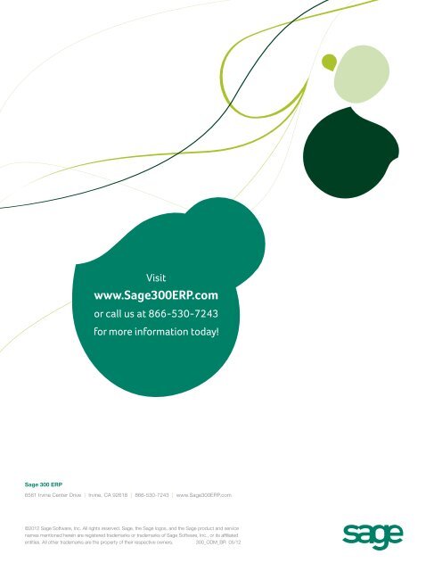 Sage 300 ERP Operations and Distribution Brochure