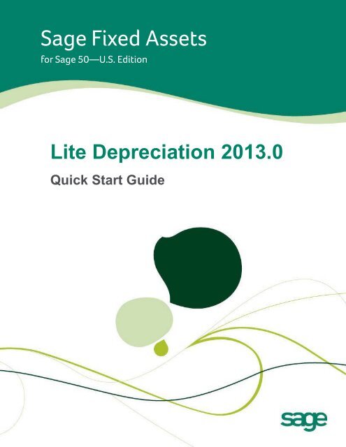Sage Fixed Assets - Lite Depreciation for Sage 50 Quick Start Guide ...