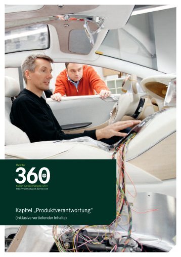 Kapitel ?Produktverantwortung? - Daimler Nachhaltigkeitsbericht 2012.