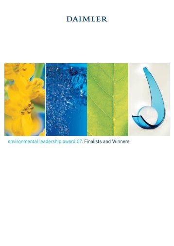environmental leadership award 07. Finalists and Winners - Daimler