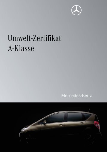 Umwelt-Zertifikat A-Klasse - Mercedes-Benz